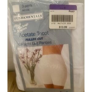 Vintage Retro Women's SearsPanties Size 8 3 Pairs Fuller Cut  New. White